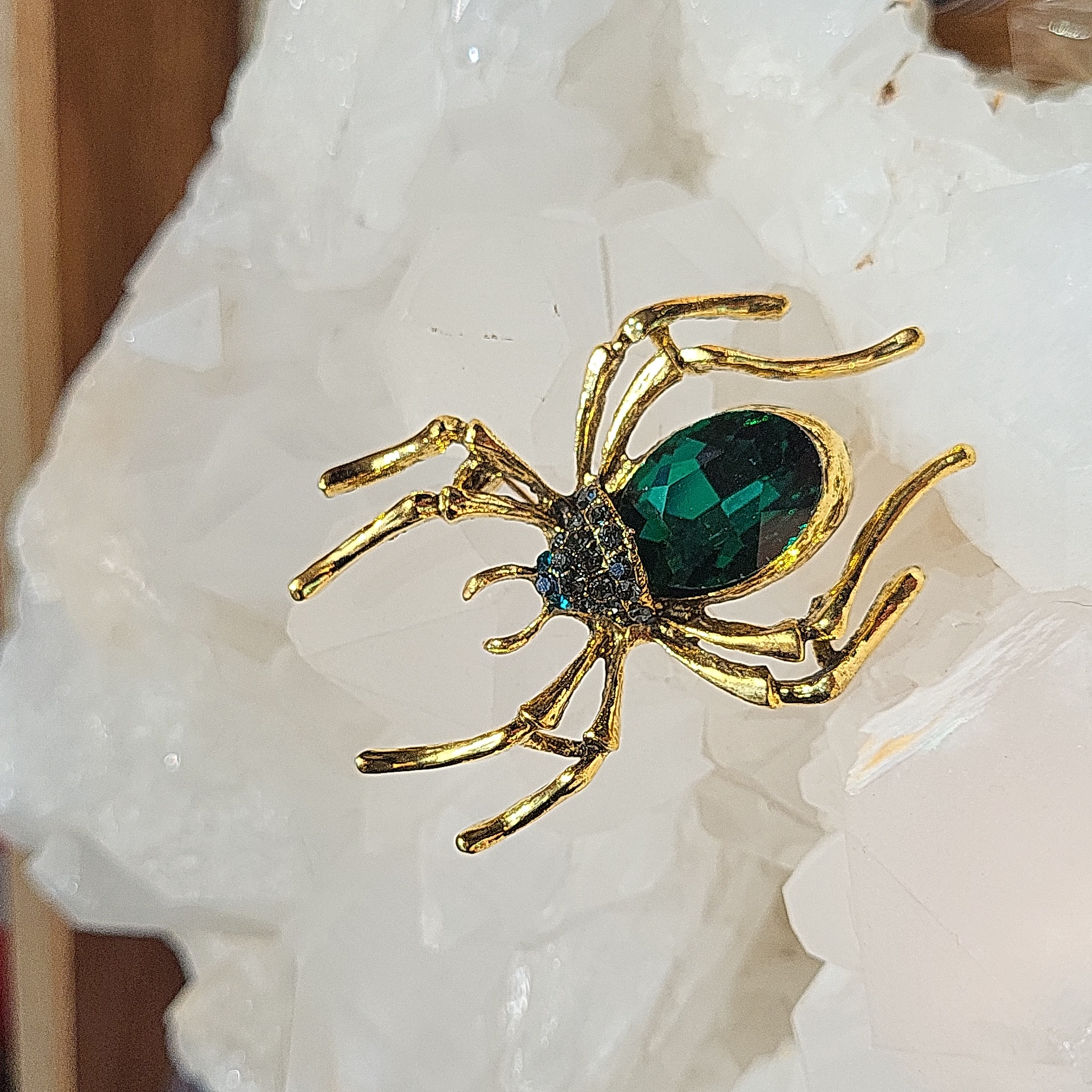 Brand New Goldtone Xl Spider Brooch Brand New Goldtone Xl Spider Brooch